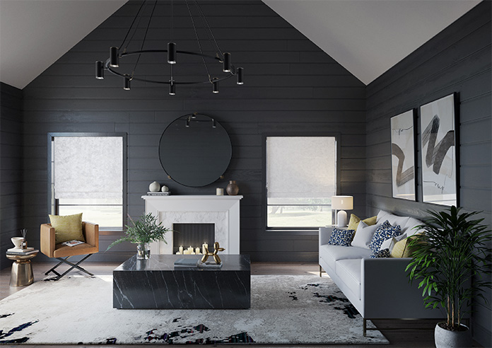 Crushed Velvet, White - Roman Blind - Image 8